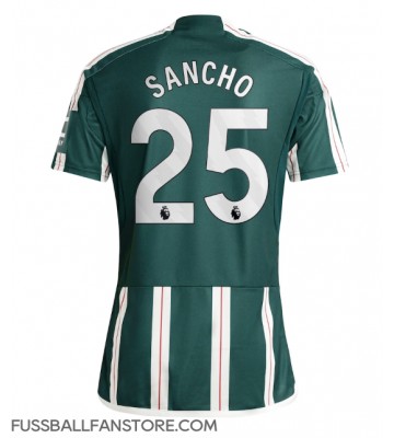 Manchester United Jadon Sancho #25 Replik Auswärtstrikot 2023-24 Kurzarm